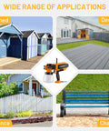 Powerhouse 1000W Electric Paint Sprayer With Generous 1500 Ml Container for shed, deck, fence, and chair projects.