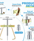 2 In 1 Faucet Handle Puller And Compression Sleeve Removal Tool For Frozen And Corroded Stops shown with dimensions and materials