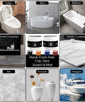 Tile and Fiberglass Tub Repair Kit With Color Matching For Porcelain Sinks, Granite, Marble, Quartz, Ceramic And Shower Surfaces