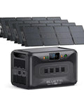 Apex 300 Solar Generator Bundle With Four 200 Watt Panels 2764Wh LiFePO4 Battery 3840W AC Output displayed in portable setup.