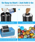 Instruction steps for using the Beast Rock Tumbler Kit With 4Lb Large Capacity Barrel, Brushless Motor, Solid Metal Base, Adjustable Speed.