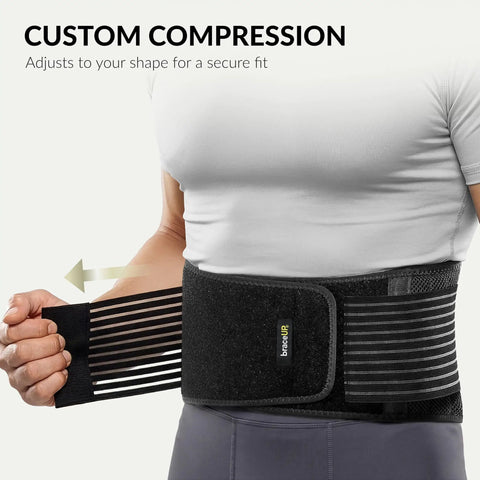 Back Support Belt For Lower Back Pain Relief With Breathable Lumbar Wrap And Dual Adjustable Straps For Men And Women All Day Comfort