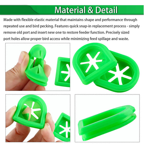 Get Fresh Feeds With These FlexPort Compatible Replacement Parts For Perky Pet 334-1S R Squirrel Proof Bird Feeder Durable Elastic Material Keeps Wild Birds Happy And Fed All Day Long Perfect Fit Guaranteed Set Of Six Easy To Install Upgrade Your Garden