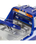 1979 GMC Wrecker Captain Hook Model Kit with telescoping boom and detailed tow arm close-up, 57 parts skill level 4 model