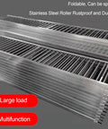 Light Duty Roller Conveyor With 2.5 Cm Galvanized Steel Rollers, 30 X 200 Cm Frame, Silver Finish For Warehouses And Factories, Do It All Unloading And Delivery Solution For DIY Projects And Material Handling, foldable steel roller conveyor