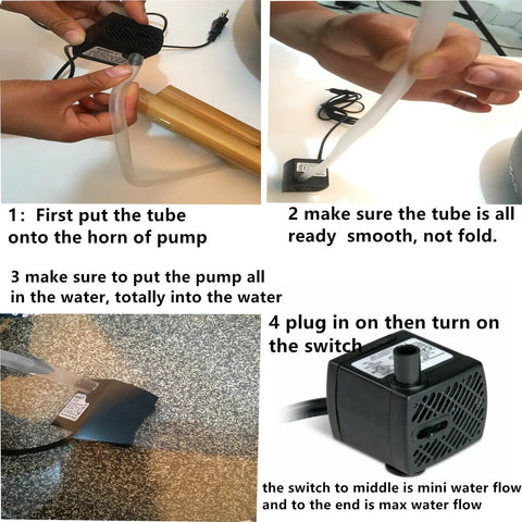 Step-by-step guide for setting up Bamboo Water Fountain With 12 Inch Three Arm Style Pump Not Included For Indoor Or Outdoor Zen Garden Decor Made From Natural Split Resistant Bamboo