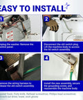 Installation steps for Ultra Durable Washer Lid Switch Replacement For Whirlpool And Kenmore Fits 285671 3352629 3352630