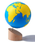 Sandpaper Globe For Sensory Geography Learning Land And Water Tactile Globe In Solid Beechwood Kid Friendly Geography Toy For Toddlers