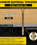 Heavy Duty Hex Washer Deck Screws For Wood To Metal Fastening With Replacement Star Bits Corrosion Resistant Zinc Coating 10x3 reamer tek screws