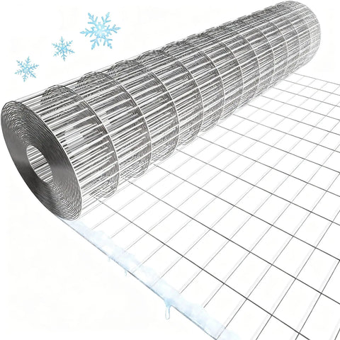 Welded Wire Fence Roll 36 Inch By 50 Foot Galvanized Hardware Cloth 14 Gauge Mesh unrolled showing sturdy grid pattern