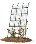 8.8 Foot Leanto Garden Trellis No Drill Design That Leans Against Walls For Climbing Plants PE Coated Galvanized Steel Plant Support