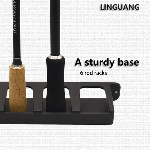 Wall Mount Fishing Rod Rack Organizer For Garage Or Home 6 And 8 Horizontal Or Vertical Rod Holder, EVA Cushioned