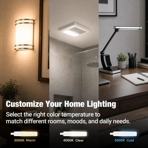 Ultra Slim 6W LED Bulbs For GX23 2-Pin CFL Replacements in warm, clear, and cold light settings for home fixtures