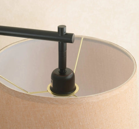 Close-up of adjustable swing arm and swivel shade on Oil Rubbed Bronze Sweep Wall Lamp, sleek minimalist vibe.