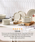 Detachable Handle Cookware Set With Stackable Pots And Pans, Nonstick Granite Titanium, 11 Piece Kitchen Set for RV Camping, Beige.