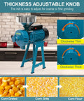 Beast Electric Grain Mill Grinder For Wet And Dry Cereals 3000W 110V showing adjustable knob for thickness control