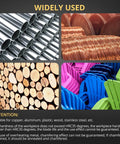 Materials suitable for Mini Pneumatic Chamfer Tool Set With Twenty Blades, Ten C Angles And Ten R Angles, including metals and wood.