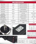 1000W AC Servo Motor Kit With Brake For CNC Machines showing wiring definitions and specifications chart