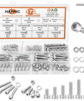 172 Piece M6 Screws Assortment Kit For DIY Projects And 3D Printers Including M6 Sizes 8mm 10mm 12mm 16mm 20mm 25mm 30mm 35mm 304 Stainless Steel Hex Socket Head Screws With Nuts Bolts And Washers Set in storage case