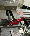 Quick Vise Handle For Three Quarter Inch Hex Vises Two Speed Clamp Aluminum Red Anodized Finish on machine