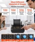 Pro Grade Rock Tumbler Kit 3 Lb Capacity With Four Speeds shown with settings display and two people discussing its features