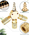 3-Way Air Manifold Steel 1 Quarter Inch Universal Air Hose Splitter For Air Compressors With Quick Connect Fittings Built Tough