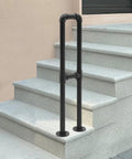 Heavy Duty U Shaped Stair Handrail Floor Mounted Galvanized Steel Support Rail Rust Resistant Outdoor Safety Railing on steps
