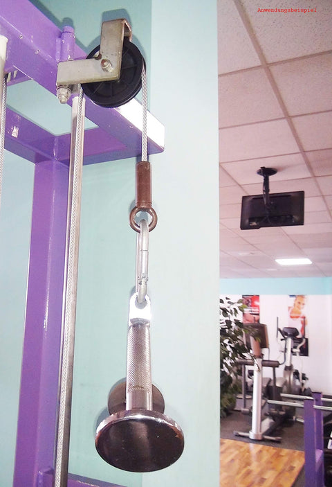 Heavy Duty Cable Pulley With Spacers 3.54 Inch 90mm used on gym equipment machine with cable and handle