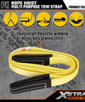 Beefy Heavy Duty Rope Hoist Kit With 4000 Lb Break Strength 65 Ft Poly Rope Includes Two 8 Ft Lift Slings With 1 Inch Web Slings And Black Wear Guard Ends Garage Grade Lifting