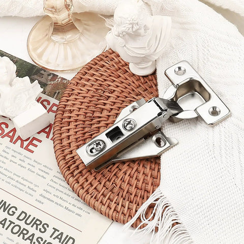 Face Frame Cabinet Hinges 105 Degree Concealed No Fuss Brushed Satin Nickel 35mm Cup 14 To 22mm Door Thickness Full Overlay 2 Pack