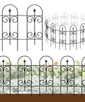 Rustproof Wrought Iron Garden Fence Border 32 Inch High And 20 Feet Long Across 14 Panels No Dig Fence For Flower Beds Yard And Patio