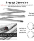 59 Inch And 47 Inch Diesel Heater Exhaust Pipe With 1 Inch Inner Diameter Stainless Steel Flexible Tubing And 2 Clamps