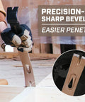 15 Inch Flat Pry Bar Crowbar With Curved Rocker Head And Teardrop Nail Puller, High Carbon Steel in action on construction site