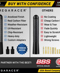 Comparison chart of Stubby Black Carbon Fiber Truck Antenna For Chevy Silverado And GMC Sierra vs others, showing features like UV resistance