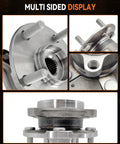 Front Wheel Bearing Hub Assembly 5 Lug With Encoder ABS Ready To Roll, close-up, various angles, metal construction