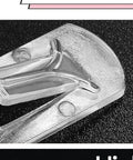 Close-up of clear locking peg from Set Of 20 Plastic Locking Shelf Pins 5mm For Three Quarter Inch Wood Shelving Fits 16mm Thick Boards