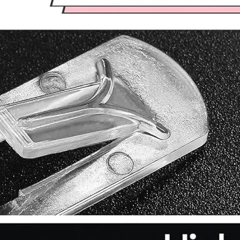 Close-up of clear locking peg from Set Of 20 Plastic Locking Shelf Pins 5mm For Three Quarter Inch Wood Shelving Fits 16mm Thick Boards