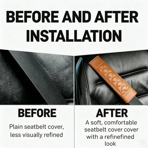 Chevrolet Volt Bolt EV Seat Belt Cover Pad For Off Road Blazer EV EUV Cushioned Neck Comfort Slashes Friction Keeps Your Clothes Safe Easy Install Perfect Weekend Adventure Gear before and after install