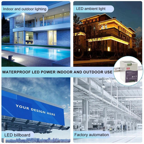 24V 20A 480W Three Phase DIN Rail Power Supply With 340 550 VAC Wide Input Ultra Slim 85mm Plug And Play Installation UL508 Certified Active PFC 93 Percent Efficiency Ideal For Industrial Automation And Semiconductor Fabrication, for LED lighting and factory automation