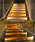 Solar Step Lights Outdoor 12 Pack Waterproof IP67 LED Stair Lights for garden backyard porch deck front door warm white glow no wiring