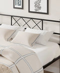 Top view of Queen Size Bed Frame With Integrated Headboard, Hella Sturdy Steel Base, Built Like A Tank For Serious Support, Zero Box Spring Drama Required, Effortless Assembly Design In Classic Matte Black.