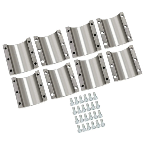 Heavy Duty 4 Pack Split Collar Tube Clamp For UTV Roll Cages Weldable Or Bolt On Mount Fits One And Three Quarter Inch OD Tubing Universal Fit