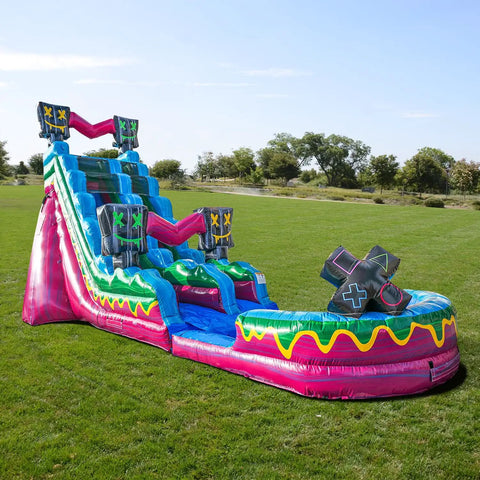 Epic 19 Foot Level Up Water Slide With Detachable Deep Pool For Kids And Adults With Blower Commercial Grade Outdoor