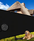 Heavy Duty Fence Privacy Screen 4 Ft By 50 Ft Outdoor Shade Net Cover with 98 Percent Blockage and brass grommets in backyard