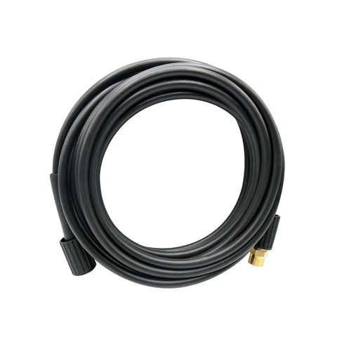 SPX-25H 25 Ft Extension Hose for Pressure Washers coiled with M22 to 15MM Connectors, black durable material for up to 2300 PSI