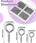 Stainless Steel Small Screw Eye Pins 320 Pcs Jewelry Making Kit In Gold And Silver Two Color Options With Three Sizes 8x4mm 10x5mm And 13x6mm Tiny Eye Hooks For Bead Charms And DIY Crafts dimensions and storage box