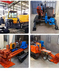 Four angles of Heavy Duty Workhorse HDD Drill Rig With Customizable Configurations For Boss Grade Horizontal Directional Drilling