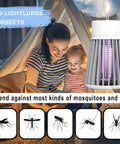 Rechargeable Indoor And Outdoor Insect Killer With UV Light, Portable USB Powered Mosquito And Fly Zapper, Safety Grid