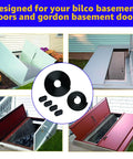 Bilco basement door weatherstrip kit; includes U-shaped gasket, bulb trim gasket, and four cap seal pads