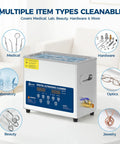 6L Ultrasonic Cleaner With Heated Function Digital Timer And Stainless Steel Tank 40kHz 240W Ultrasonic Power 500W